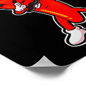 Geschenk Niedlichen Chili Dabbing Pfeffer Mexican Poster (Ecke)