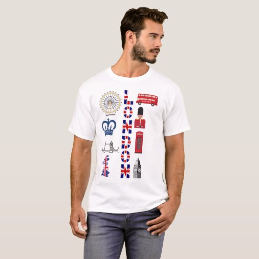 Geschenk oder Andenken aus London T-Shirt (Vorne ganz)