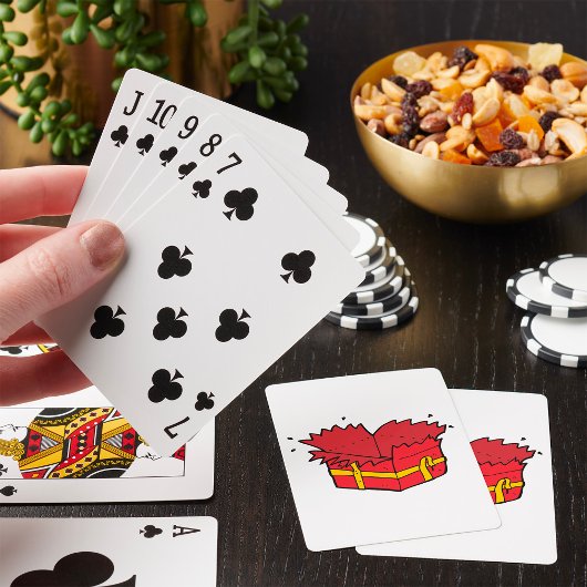 Geschenk öffnen spielkarten