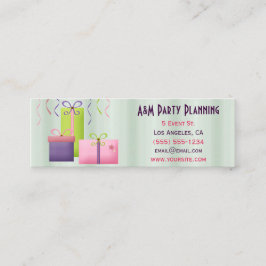 Geschenk-Party-Planer Mini Visitenkarte