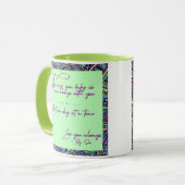 Geschenk personalisierte Umarmung für BabySchweste Tasse (Vorderseite Links)