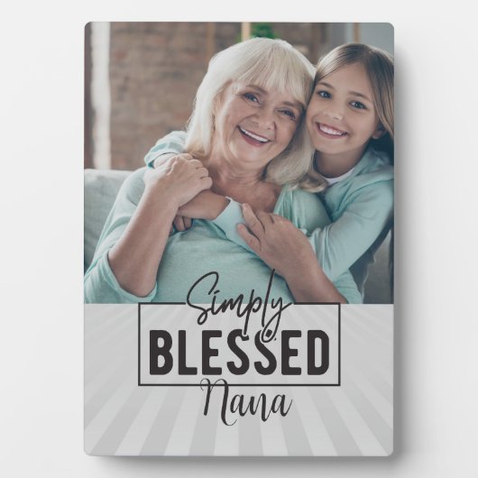 Geschenk! Personalisiertes "einfach gesegnetes" Fo Fotoplatte (Vorderseite)