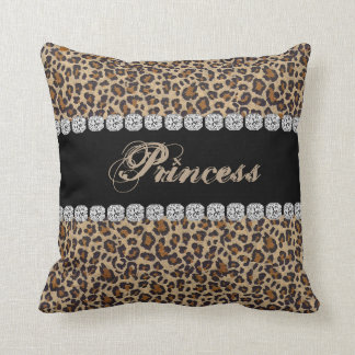 Geschenk Prinzessin-Cheetah Bling Look Pillow Kissen