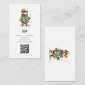 Geschenk Registrierung QR Code Ein wenig Fischer Begleitkarte (Vorne/Hinten)