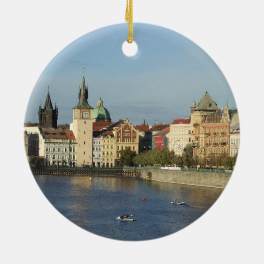 Geschenk-Reise-Verzierung Prag Prags tschechische Keramikornament (Hinten)