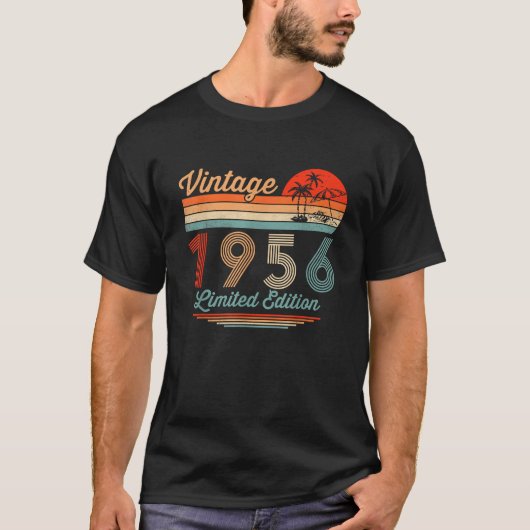 Geschenk Retro 1956 Geboren 1956 70 Jahre alt Clas T-Shirt (Vorderseite)