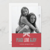 Geschenk-rote Feiertags-Foto-Karte Feiertagskarte (Vorne/Hinten)