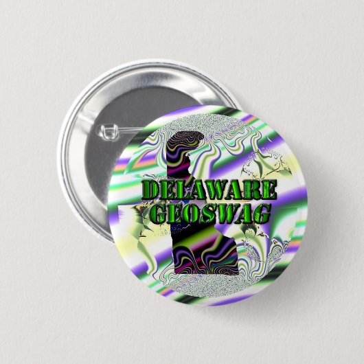 Geschenk-Schatz-Knöpfe Delawares Geoswag Button (Vorne & Hinten)