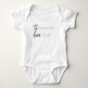 Geschenk Tag Baby Mama Vater Gott Pink Girl Strampler