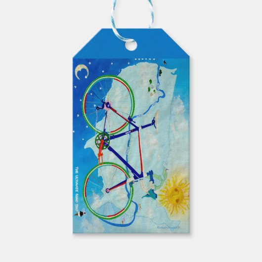 Geschenk-Tag für die ultimative Bike-Reise Geschenkanhänger (Vorderseite)