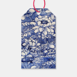 Geschenk-Tag JAPANESE BLUE AND WHITE PATTERIUM Geschenkanhänger