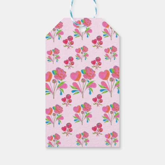 Geschenk-Tag Lollipop-Blume Geschenkanhänger (Rückseite)