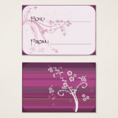 Geschenk-Tag - Pflaumenblätter (Vorne & Hinten)