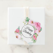 Geschenk Tag Pink Blumengeburt Geschenkanhänger (Beispiel)