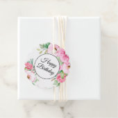 Geschenk Tag Pink Blumengeburt Geschenkanhänger (Beispiel)