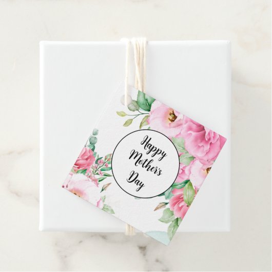 Geschenk Tag Pink Blumenmutter Tag Geschenkanhänger (Beispiel)