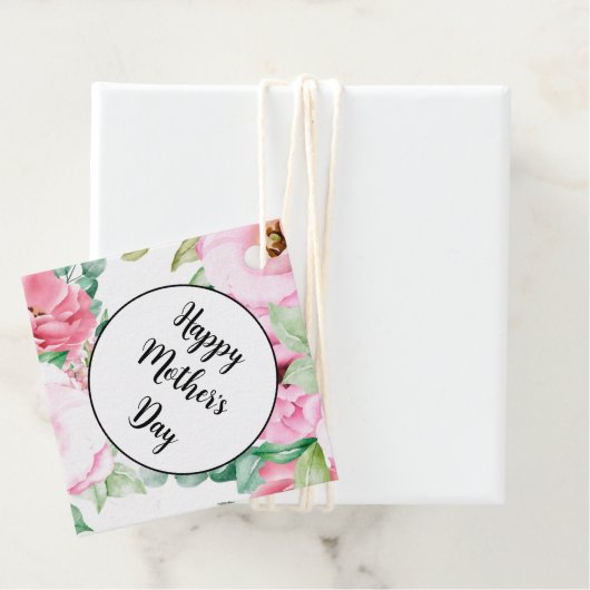 Geschenk Tag Pink Blumenmutter Tag Geschenkanhänger (Beispiel)