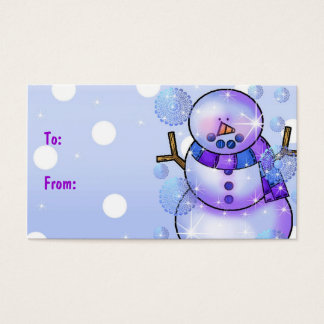 Geschenk Tag-Snowman Happy Holidays Weihnachten