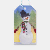 Geschenk Tag Weihnachtsfeiertag Snowman Geschenkanhänger (Vorderseite)