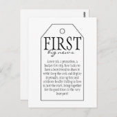 Geschenk-Tag Weinflasche - Erste große Neuigkeiten Postkarte (Vorne/Hinten)