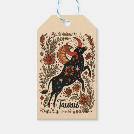 Geschenk Tags Taurus Celestial Zodiac Art Geschenkanhänger