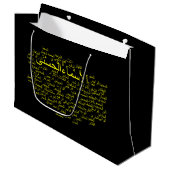 Geschenk-Tasche - 99 Namen von Allah (arabisch) Große Geschenktüte (Vorderseite Schrägansicht)