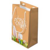 Geschenk-Tasche Blumenhäschen-Ohr-glückliche Kleine Geschenktüte (Rückseite Schrägansicht)