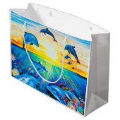 Geschenk-Tasche glatt Große Geschenktüte (Rückseite Schrägansicht)