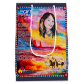 Geschenk-Tasche glatt Mittlere Geschenktüte (Rückseite)