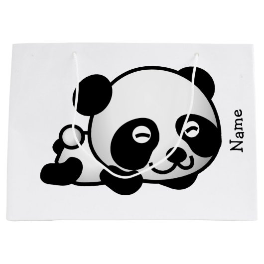 Geschenk-Tasche. Panda Große Geschenktüte (Vorderseite)