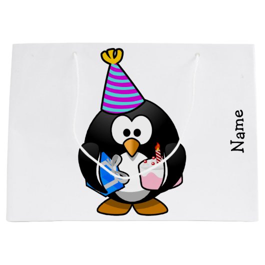 Geschenk-Tasche. Penguin. Große Geschenktüte (Vorderseite)