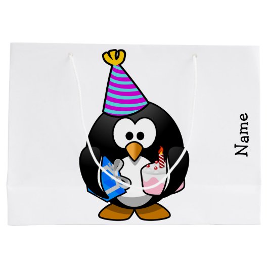 Geschenk-Tasche. Penguin. Große Geschenktüte (Rückseite)