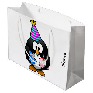 Geschenk-Tasche. Penguin. Große Geschenktüte