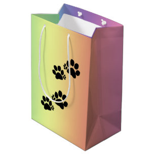 Geschenk-Tasche - Polydactyl Tatzen-Drucke Mittlere Geschenktüte