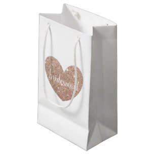 Geschenk-Tasche - Rosen-Gold Brautjungfer des Kleine Geschenktüte