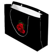 Geschenk-Tasche, Rosen-Sammlung, Schwarzes/Rot Große Geschenktüte (Rückseite Schrägansicht)
