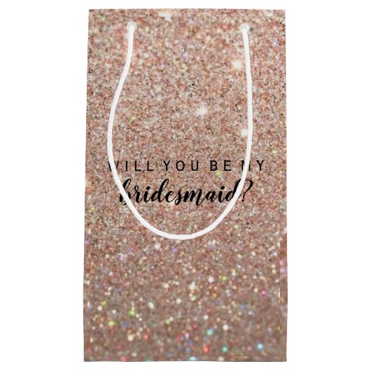 Geschenk-Tasche sind Sie mein Brautjungfer Kleine Geschenktüte (Vorderseite)