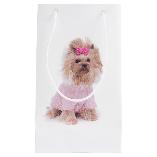 Geschenk-Tasche Yorkshires Terrier Kleine Geschenktüte (Vorderseite)