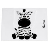 Geschenk-Tasche. Zebra. Große Geschenktüte (Vorderseite)