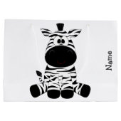 Geschenk-Tasche. Zebra. Große Geschenktüte (Rückseite)