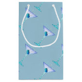 GESCHENK-TASCHEN, BLAUER MARTINI-ENTWURF KLEINE GESCHENKTÜTE (Rückseite)