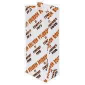 GESCHENK-TASCHEN - BOURBON ist Komfort-Nahrung Geschenktüte Für Weinflaschen (Rückseite Schrägansicht)