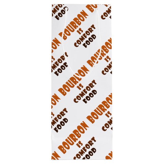 GESCHENK-TASCHEN - BOURBON ist Komfort-Nahrung Geschenktüte Für Weinflaschen (Rückseite)