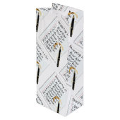 GESCHENK-TASCHEN - BOURBON-LIEBHABER-EINKAUFSLISTE GESCHENKTÜTE FÜR WEINFLASCHEN (Rückseite Schrägansicht)