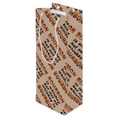 GESCHENK-TASCHEN - nicht aller Whisky ist BOURBON! Geschenktüte Für Weinflaschen (Rückseite Schrägansicht)