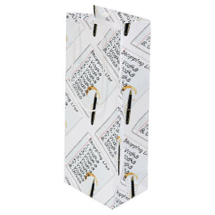 GESCHENK-TASCHEN - WODKA-EINKAUFSLISTE GESCHENKTÜTE FÜR WEINFLASCHEN
