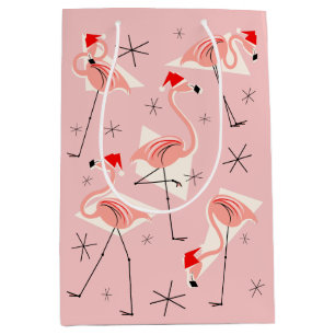 Geschenk-Taschenmedium Flamingo-Sankt rosa Mittlere Geschenktüte
