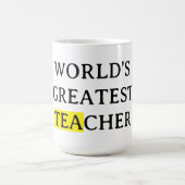 Geschenk-Tasse 'Bester Lehrer der Welt' zur Lehrer Kaffeetasse (Mittel)