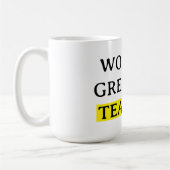 Geschenk-Tasse 'Bester Lehrer der Welt' zur Lehrer Kaffeetasse (Links)