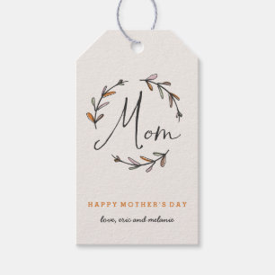 Geschenk-Umbau der Lorbeer-Mutter Tages- Mandarine Geschenkanhänger